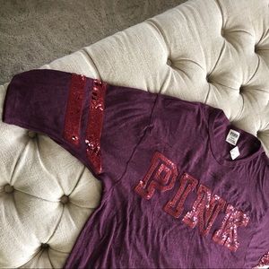 NWT PINK Victoria’s Secret Sequined Shirt